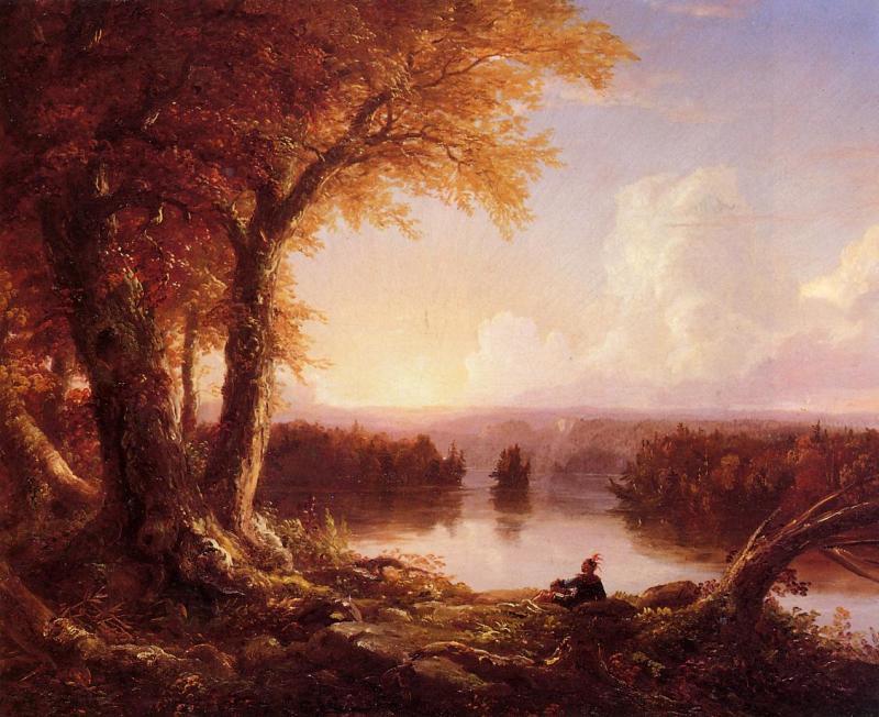 Thomas Cole Indian at Sunset oil painting image